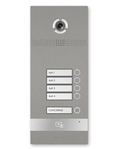 BI-04FB SILVER. Вызывная панель IP-домофона. BAS-IP в Калуге
