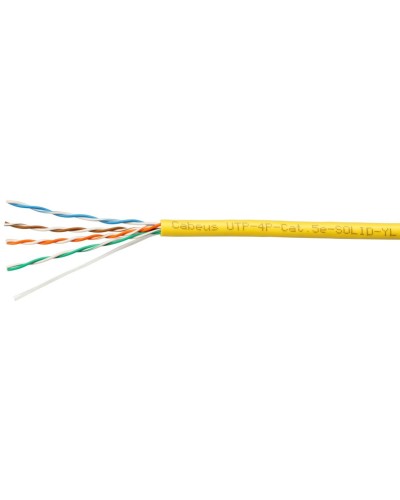 UTP-4P-Cat.5e-SOLID-YL (7251c). Кабель «витая пара» (LAN) для структурированных систем связи. CABEUS в Калуге
