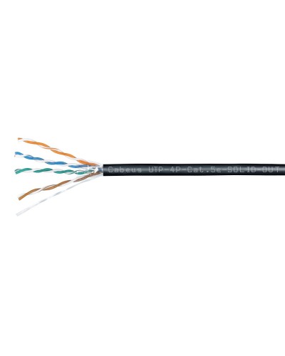 UTP-4P-Cat.5e-SOLID-OUT-LSZH-UV-100 (7172c-5). Кабель «витая пара» (LAN) для структурированных систем связи. CABEUS в Калуге