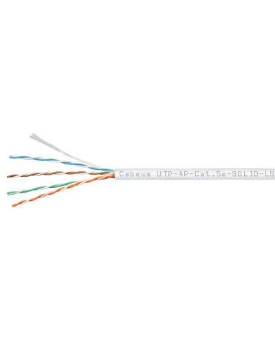 UTP-4P-Cat.5e-SOLID-LSZH-WH (9782c). Кабель «витая пара» (LAN) для структурированных систем связи. CABEUS в Калуге