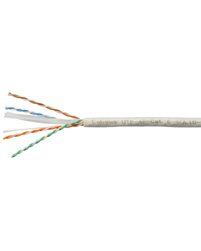 UTP-4P-Cat.6-SOLID-LSZH-GY (11108c). Кабель «витая пара» (LAN) для структурированных систем связи. CABEUS в Калуге