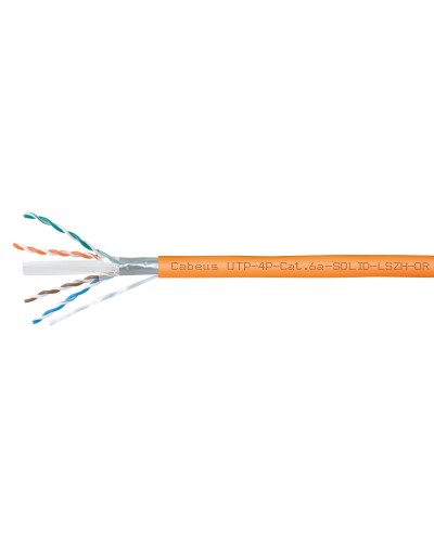 UTP-4P-Cat.6a-SOLID-LSZH-OR (11374c). Кабель «витая пара» (LAN) для структурированных систем связи. CABEUS в Калуге
