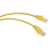 PC-UTP-RJ45-Cat.5e-1m-YL-LSZH (9497c), желтый. Патч-корд медный. CABEUS