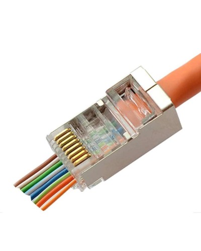 8P8C-SH-C6-FC (100 шт) (10797c). Разъем RJ-45. CABEUS в Калуге