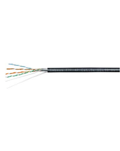 FTP-4P-Cat.5e-SOLID-OUT-LSZH-UV-100 (7176c-5). Кабель «витая пара» (LAN) для структурированных систем связи. CABEUS в Калуге
