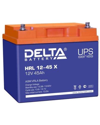Delta HRL 12-45 X. Аккумулятор герметичный свинцово-кислотный. Delta в Калуге