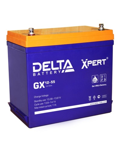 Delta GX 12-55. Аккумулятор герметичный свинцово-кислотный. Delta в Калуге