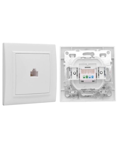 Минск Розетка RJ-45 1-местная СП (ERK01-035-10). Розетка RJ-45 1-местная СП. EKF в Калуге
