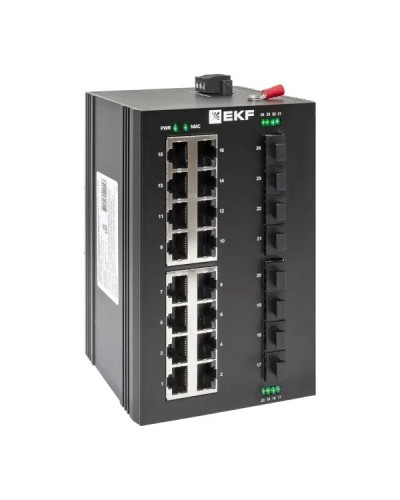 TSX-U-8GX/SFP-16GT. Промышленный неуправляемый коммутатор. EKF в Калуге