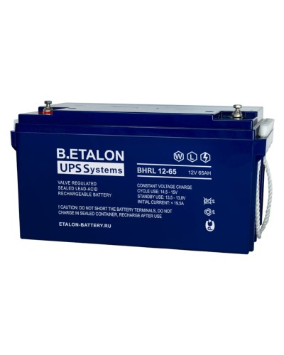 B.ETALON BHRL 12-65. Аккумулятор герметичный свинцово-кислотный. ETALON в Калуге