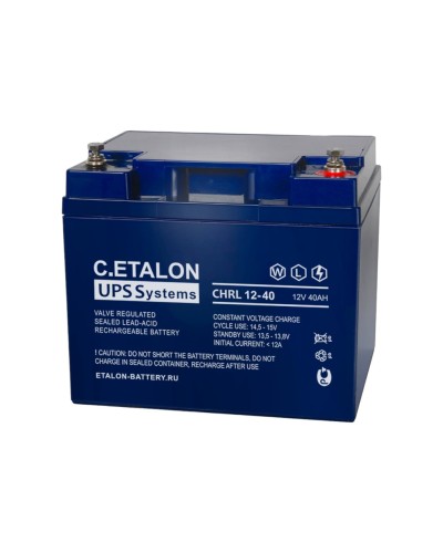 C.ETALON CHRL 12-40. Аккумулятор герметичный свинцово-кислотный. ETALON в Калуге