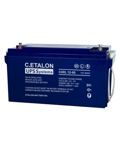 C.ETALON CHRL 12-65. Аккумулятор герметичный свинцово-кислотный. ETALON в Калуге