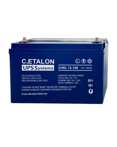 C.ETALON CHRL 12-100. Аккумулятор герметичный свинцово-кислотный. ETALON в Калуге