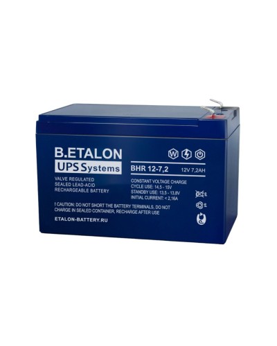 B.ETALON BHR 12-7,2. Аккумулятор герметичный свинцово-кислотный. ETALON в Калуге