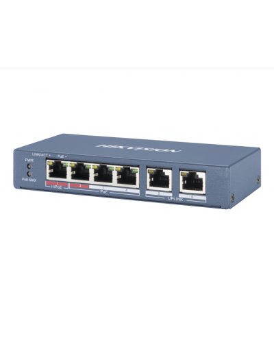 DS-3E0106HP-E. Коммутатор с питанием POE. Hikvision в Калуге
