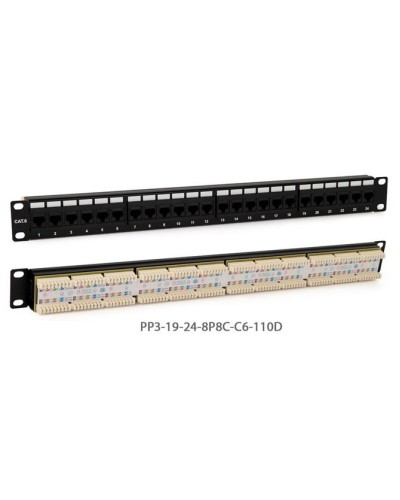 PP3-19-24-8P8C-C6-110D. Патч-панель 19. Hyperline в Калуге