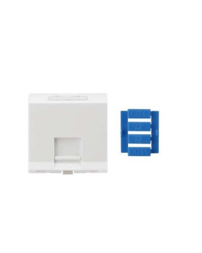 SIP3A-1K-M45-45. Вставка угловая 45x45 для 1 модуля Кeystone Jack, со шторками. Hyperline в Калуге
