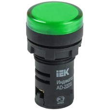 Лампа AD22DS (LED) матрица D22мм зеленый 230В (BLS10-ADDS-230-K06). Светосигнальный индикатор. IEK