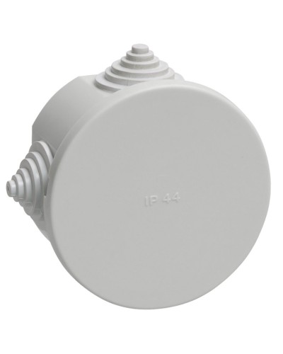 Коробка распаячная КМ41237 D75х40 открытой проводки IP44 4 гермоввода серая (UKO11-075-040-000-K41-44). Коробка распаячная безгалогенная (HF). IEK в Калуге
