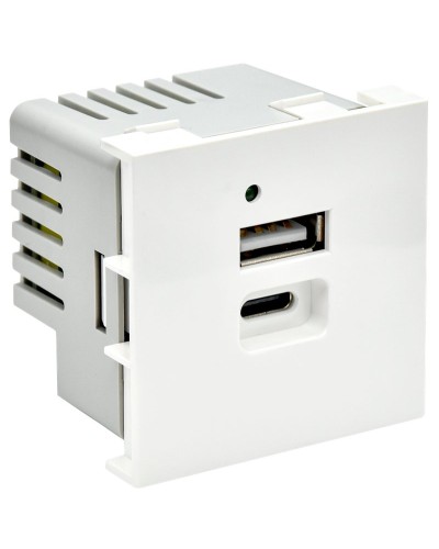 Розетка USB A+C 4,2А PRIMER РКЮ-25-40-П белый IEK (PR-KK40D-RU-0-2-AC-K01). Розетка USB. IEK в Калуге