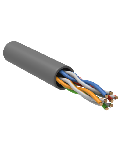 GENERICA U/UTP кат. 5 CCA 100МГц 4 пары PVC INDOOR серый (BC1-C504-111-305-G). Кабель «витая пара» (LAN) для структурированных систем связи. IEK в Калуге