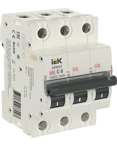 M06N 3P C 6А 6кА ARMAT (AR-M06N-3-C006). Автоматический выключатель. IEK в Калуге