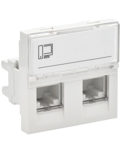 Розетка RJ45 кат.5E PRIMER РКИ-22-00-П-5 белый IEK (PR-KK40D-RI-0-2-2C5EU-K01). Розетка RJ-45. IEK в Калуге