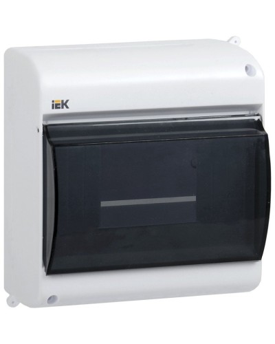 Корпус пластиковый КМПн 2/6 IP30 белый KREPTA 3 (MKP42-N-06-30-09). Щиток модульный с прозрачной дверцей, настенный. IEK в Калуге