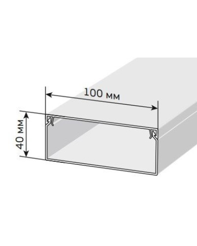 Короб 100х40 ЭЛЕКОР (CKK10-100-040-1-K01). Кабель-канал с двойным замком. IEK в Калуге