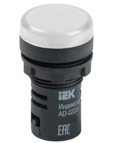 Лампа AD22DS (LED) матрица D22 мм 24В AC/DC белый (BLS10-ADDS-024-K01). Светосигнальный индикатор. IEK в Калуге