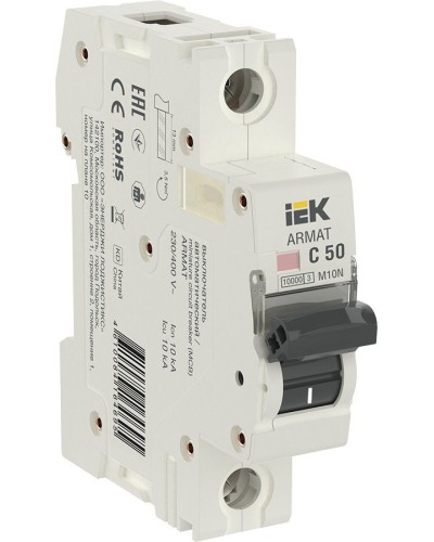 M10N 1P C 50А 10кА ARMAT (AR-M10N-1-C050). Автоматический выключатель. IEK в Калуге