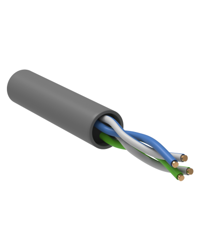 GENERICA U/UTP кат. 5E 100МГц 2 пары PVC INDOOR серый (BC1-C5E02-111-305-G). Кабель «витая пара» (LAN) для структурированных систем связи. IEK в Калуге