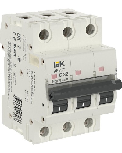 M10N 3P C 32А 10кА ARMAT (AR-M10N-3-C032). Автоматический выключатель. IEK в Калуге