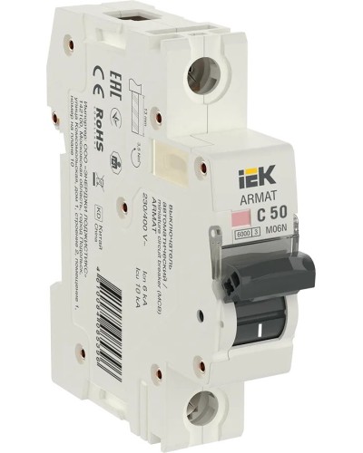 M06N 1P C 50А 6кА ARMAT (AR-M06N-1-C050). Автоматический выключатель. IEK в Калуге