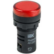 Лампа AD22DS (LED)матрица D22мм красный 230В (BLS10-ADDS-230-K04). Светосигнальный индикатор. IEK