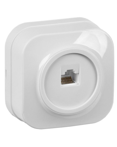 Розетка RJ45 кат.5E о/у РК10-ХБ белый IEK GLORY (EKH10-K01). Розетка компьютерная. IEK в Калуге