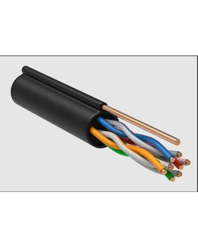 GENERICA U/UTP 5E 24AWG 4PR LDPE трос черный (BC3-C5E04-159-305-R-G). Кабель «витая пара» (LAN) для структурированных систем связи. IEK в Калуге