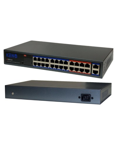 KN-SW2402POE+. Коммутатор с питанием по PoE. KENO в Калуге
