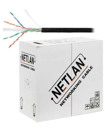 U/UTP 4pair, Cat6, Solid, Out, PE (EC-UU004-6-PE-BK). Кабель «витая пара» (LAN) для структурированных систем связи. NETLAN в Калуге