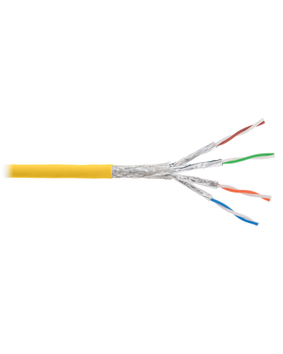 S/FTP, 4pair, Cat7a, Solid, In, LSZH (NKL 4375C-YL). Кабель «витая пара» (LAN) для структурированных систем связи. NIKOLAN в Калуге