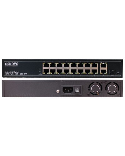 SW-61621(300W). Коммутатор 16-портовый Fast Ethernet с PoE. OSNOVO в Калуге