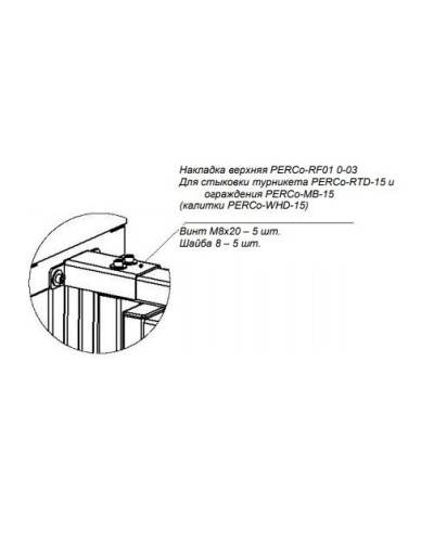 PERCo-RF01 0-03. Накладка верхняя. PERCo в Калуге