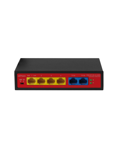 PND-04P-2M Lite (48W). Коммутатор неуправляемый 6-портовый с функцией PoE. Polyvision в Калуге
