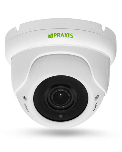 PP-7141IP 2.8-12 AUDIO. Видеокамера IP купольная. Praxis в Калуге