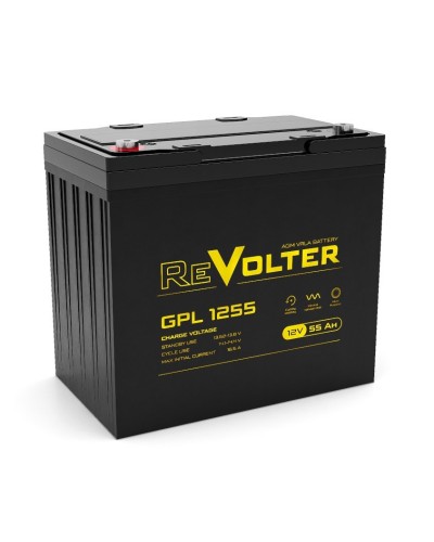 Revolter GPL 1255. Аккумулятор автомобильный герметичный свинцово-кислотный. Revolter в Калуге