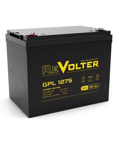 Revolter GPL 1275. Аккумулятор автомобильный герметичный свинцово-кислотный. Revolter в Калуге