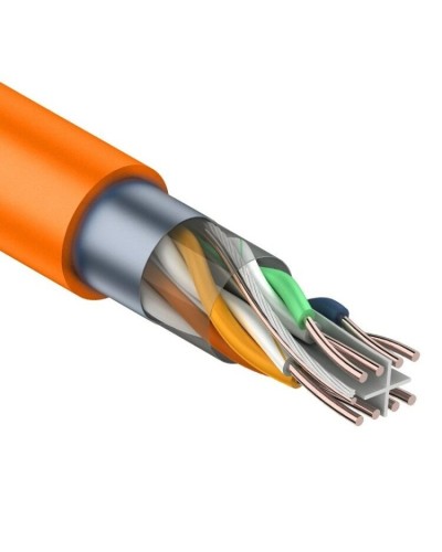 F/UTP, CAT 6, ZH нг(А)-HF, 4PR, 23AWG, INDOOR, SOLID, оранжевый, 305 м, REXANT (01-0151). Кабель «витая пара» (LAN) для структурированных систем связи. Rexant в Калуге