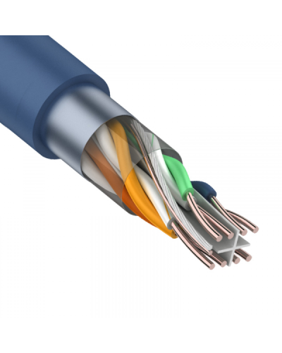 F/UTP, CAT 6, PVC, 4PR, 23AWG, INDOOR, SOLID, синий, 305 м, REXANT (01-0147). Кабель «витая пара» (LAN) для структурированных систем связи. Rexant в Калуге