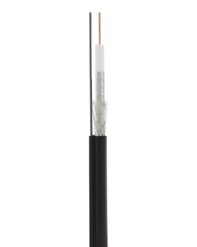 RG-11U, 75 Ом, CCS/Al/Al 83% + ТРОС*1 (бухта 305 м), черный OUTDOOR (01-3021). Кабель коаксиальный радиочастотный. Rexant в Калуге