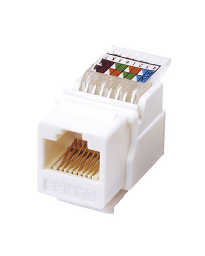 Модуль Keystone Jack RJ-45(8P8C), UTP, CAT 5e, тип 180 градусов, самозажимной, белый REXANT (03-1012): Модуль Keystone Jack в Калуге